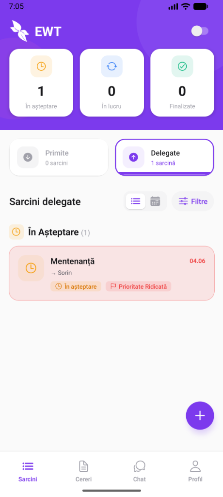 EWT Sarcini Dashboard